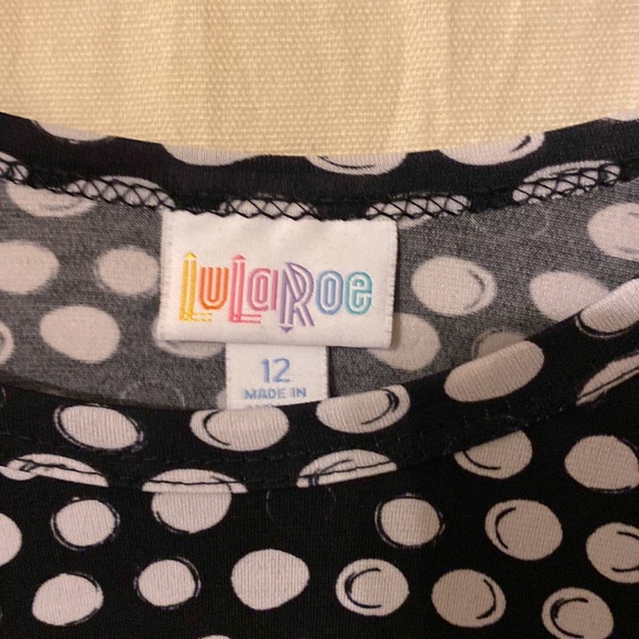 Girls LulaRoe dress sz 12 like new - Picture 3 of 4